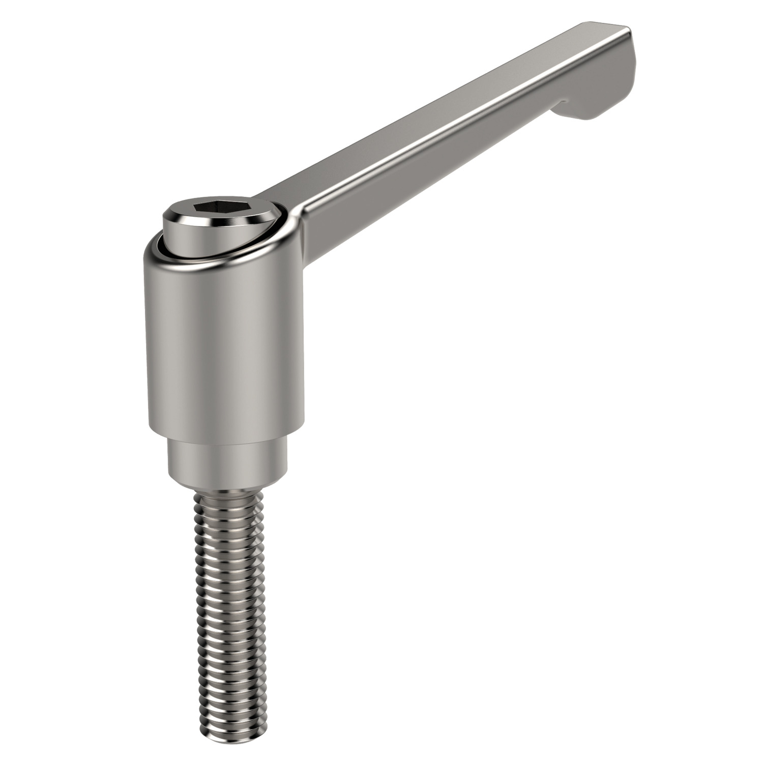 Product 74390, Adjustable Clamping Levers with grub screw - stainless / 