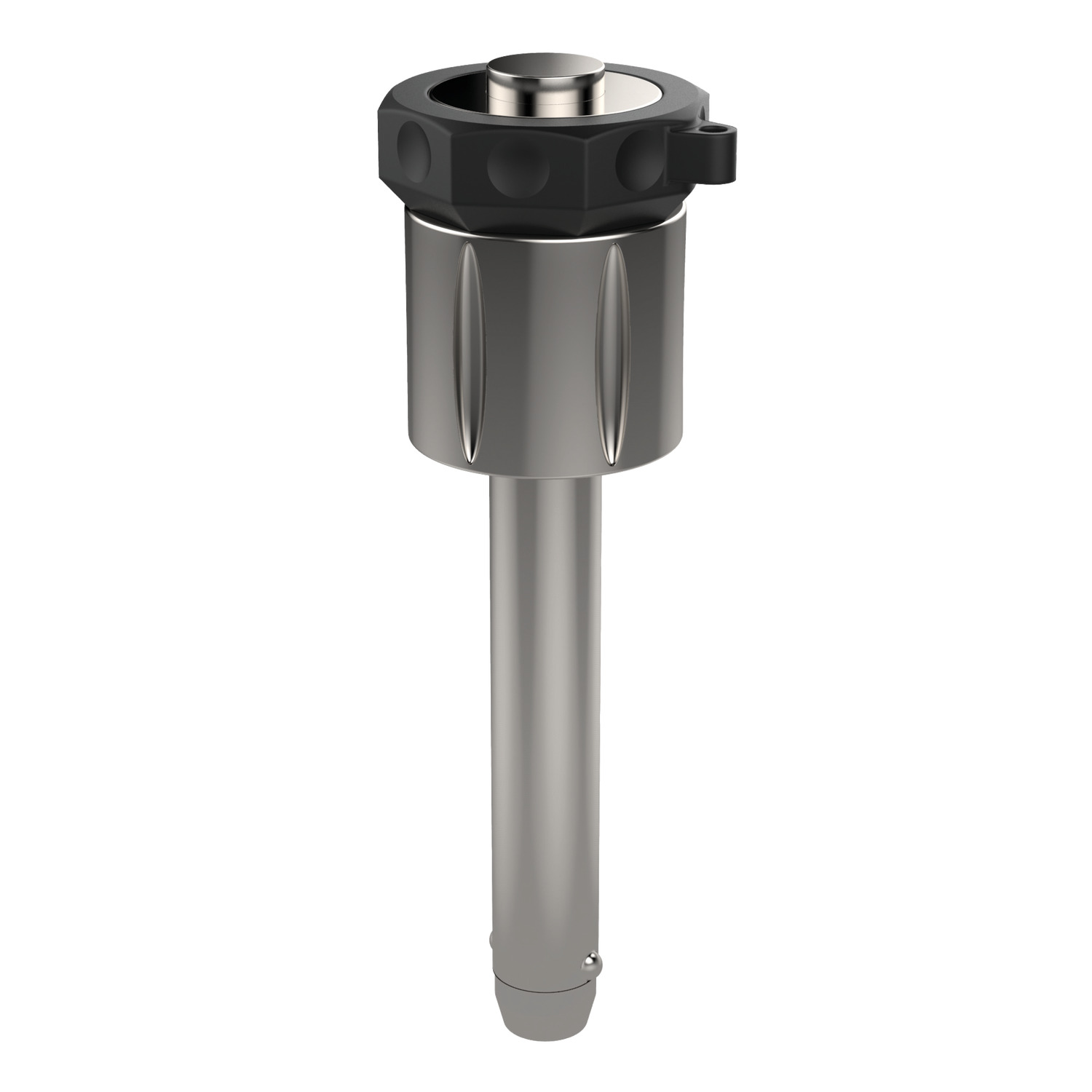 Ball Lock Pins - Single Acting Adjustable length stainless steel (AISI 303 or the high strength AISI 630) ball lock pin. For additional information on the adjustable length mechanism, see our ball locking pin video (if you'd like, skip to 5:58).