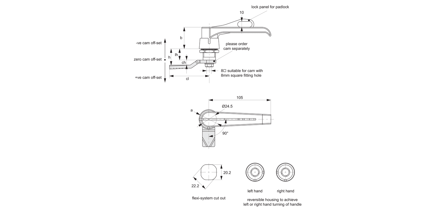 A2526 Cam Locks - Flexi System