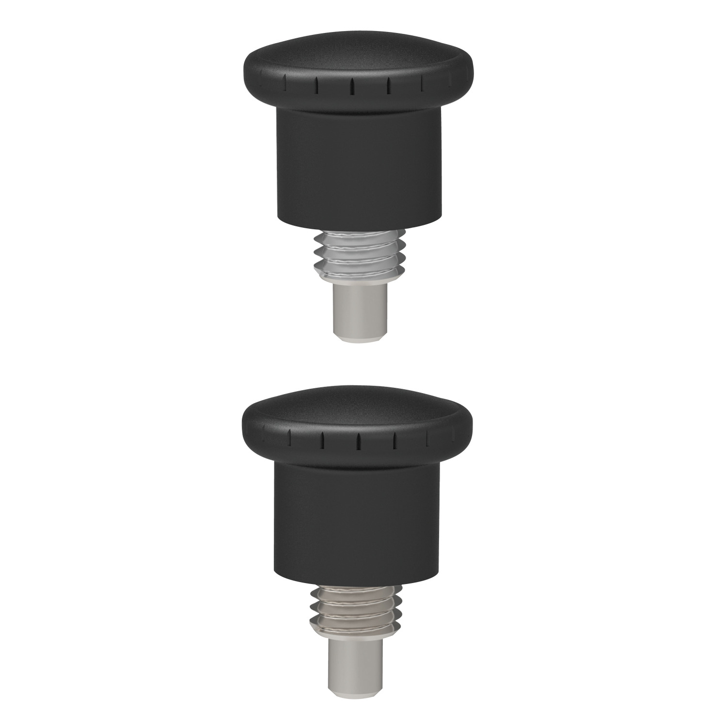 Index Plungers - Pull Grip An extra fine threaded mini index plunger, for installating on the thinest of sheet metal.