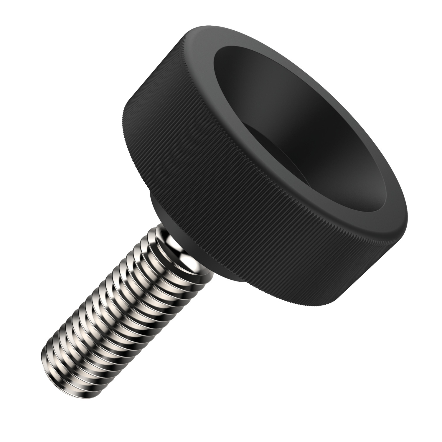 Knurled Thumb Screws Thermoplastic thumb screws with a stainless grub screw. Temperature resistant from -30 to 80°C.