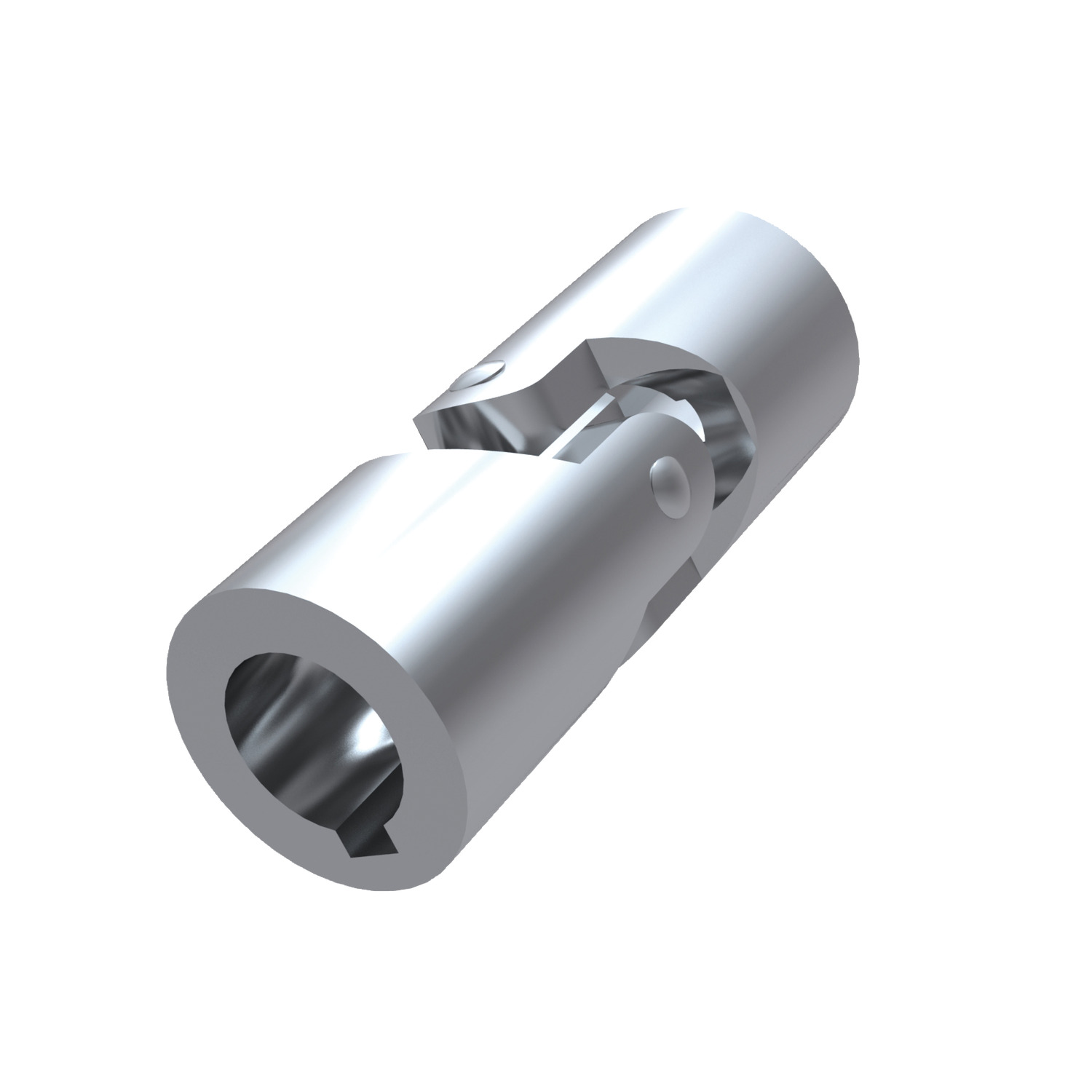 Single Universal Joint Steel single universal joints manufactured to DIN 808. Maximum bending angle of 45° per joint. With round bore or with keyway.