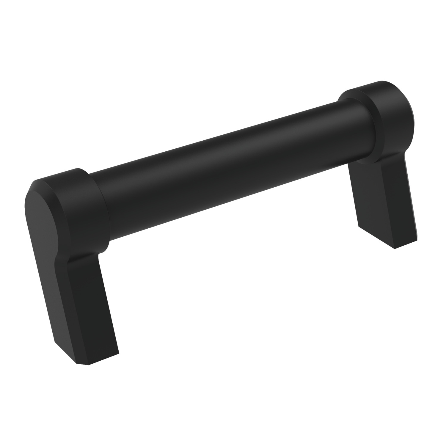 Pull Handle, Angled This plastic angled pull handle is reinforced with threaded brass bushings. Black or light grey semi matte with fine-grain structure.
