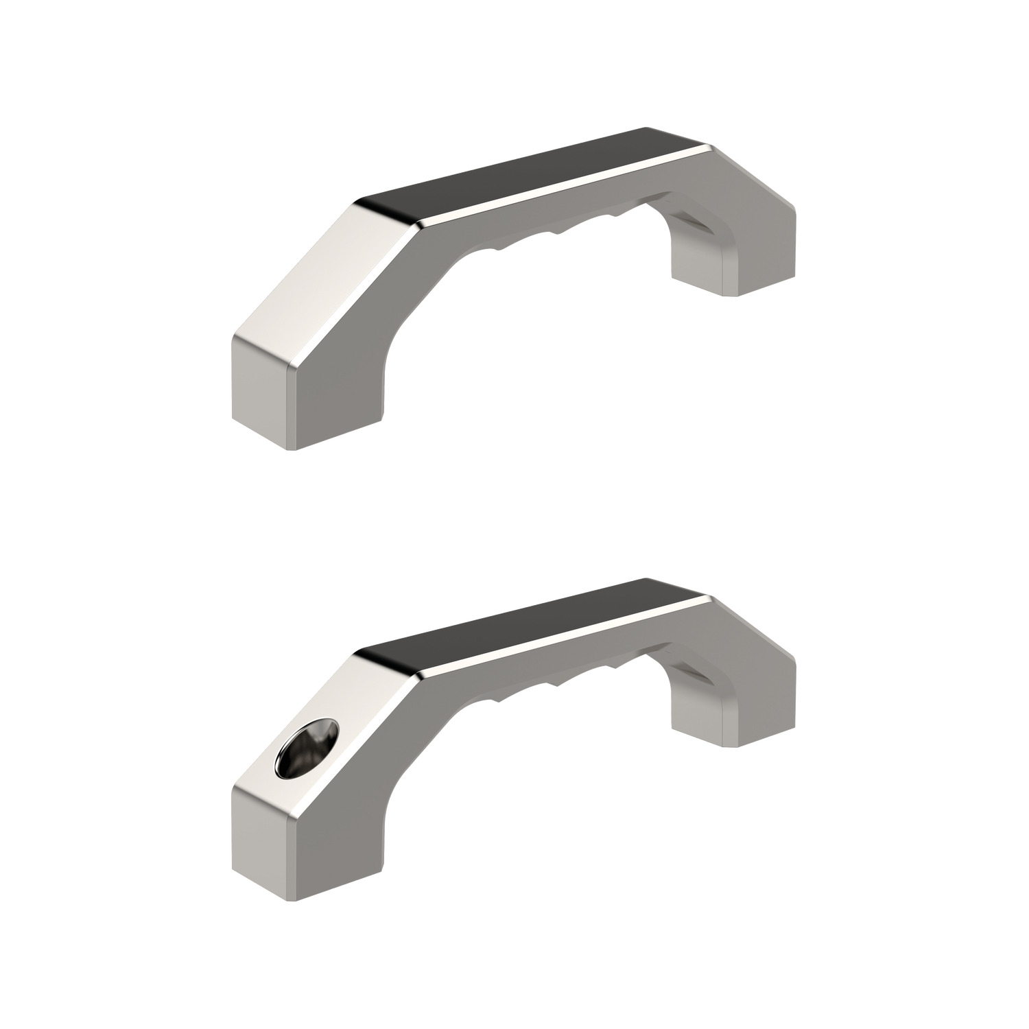 Pull Handles An angular D handle with front and rear mounting versions all made through stainless steel precision casting.