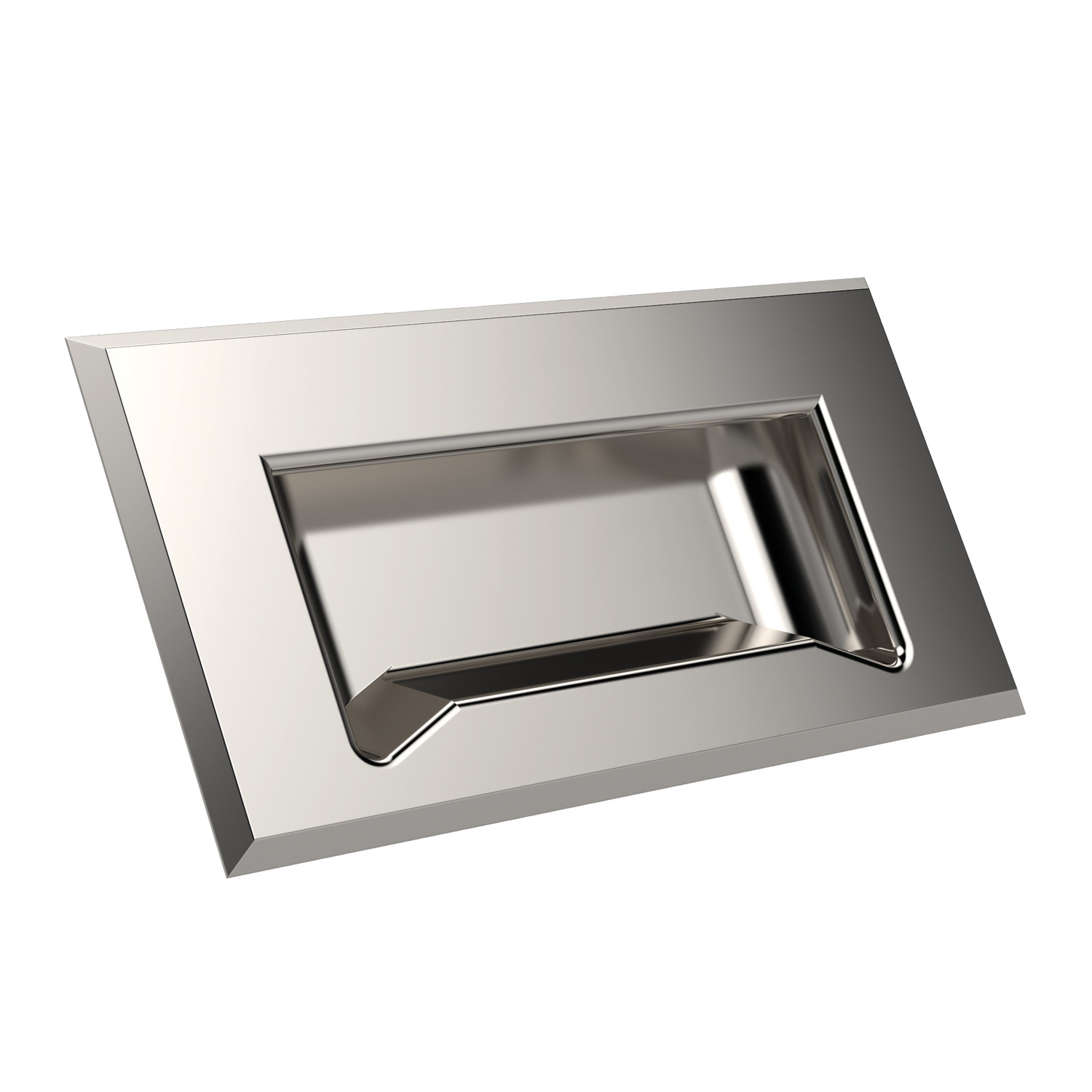 Recessed Pull Handles Rear mounting stainless steel recessed pull handles. AISI 304 satin finish. Supplied with stainless steel M4 Nut.