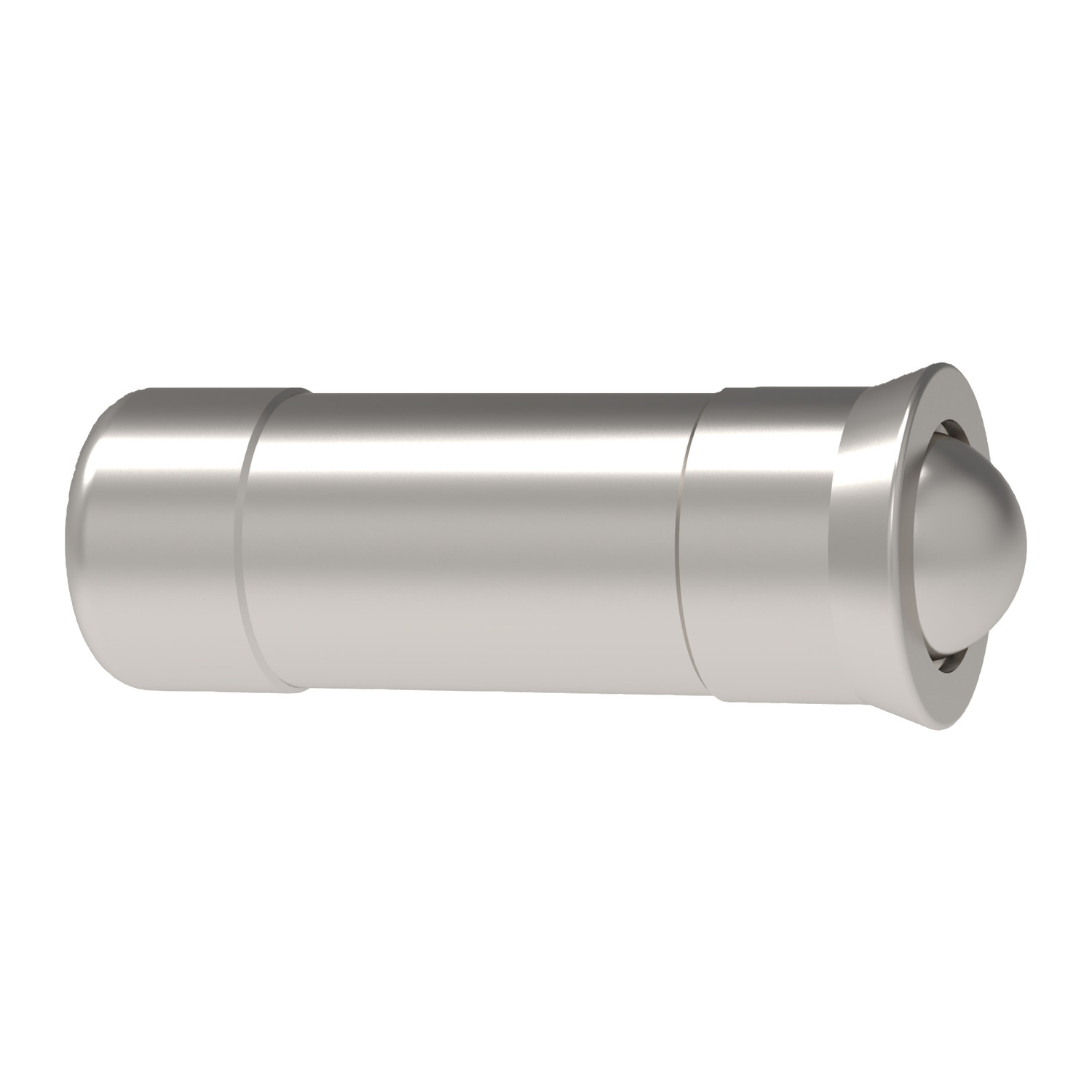 Product 32284, Spring Plunger - Ball End - Smooth stainless steel - with collar / 