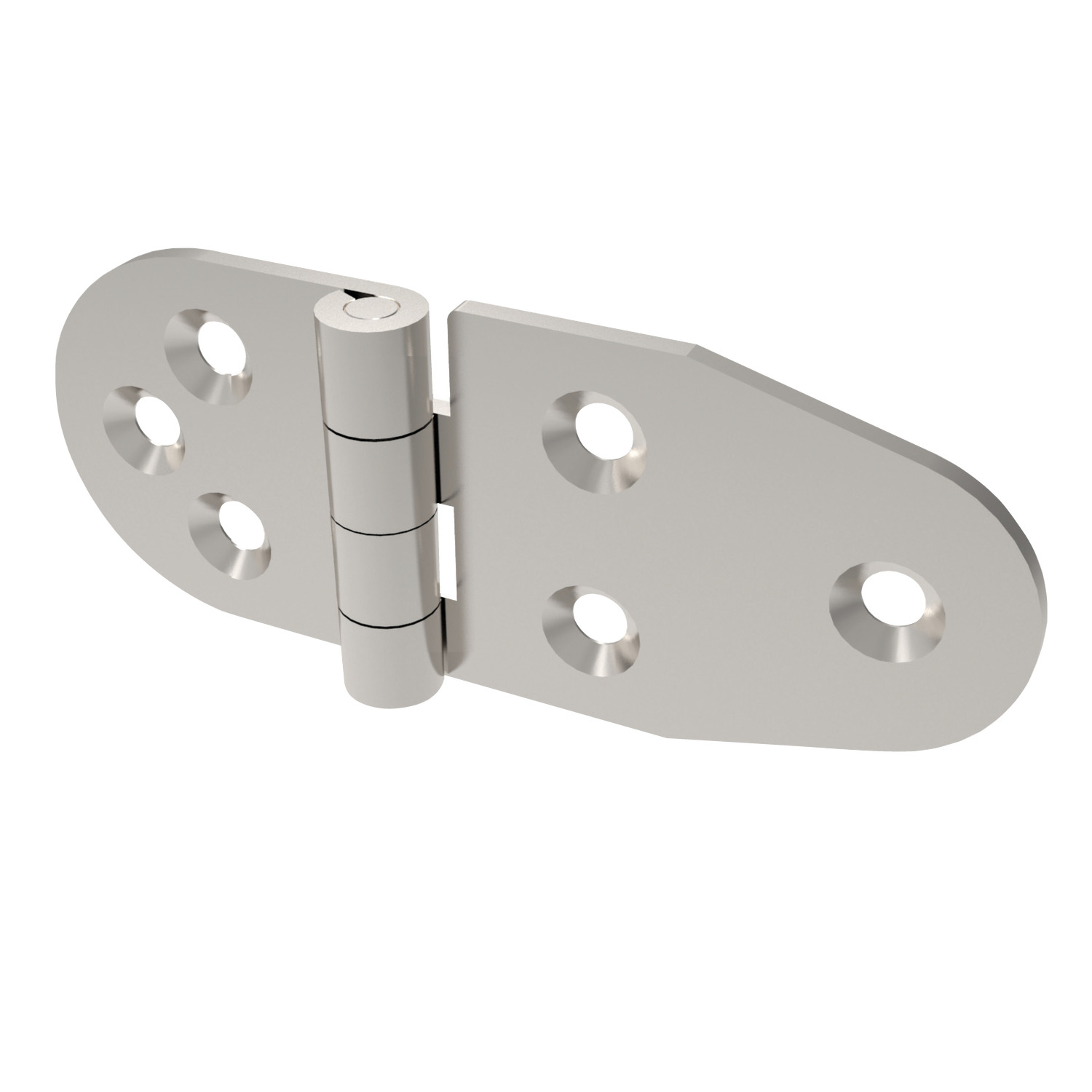 Surface Mount - Leaf Hinges Surface mount external hinges - Screw mounted. Opening angle of 180°. Made from stainless steel.