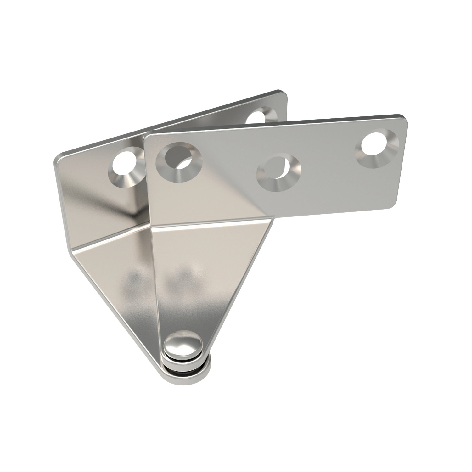 S0240.AC0010 Surface Mount - Pivot Hinges Overlay - Stainless steel - Right