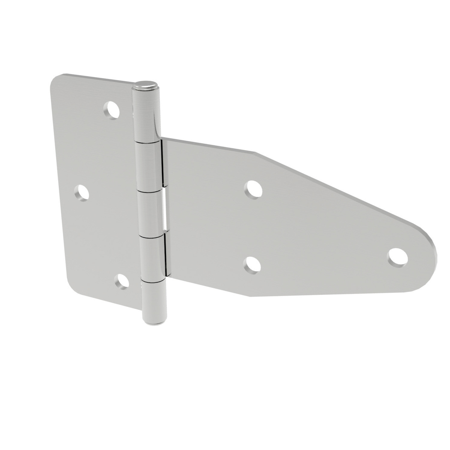 Surface Mount - Leaf Hinges Polished stainless steel (AISI 304) surface mount leaf hinges with screw mounts. Ideal for plain or flush mounted, isolated heavy doors or electrical panels. Operates at 180°.
