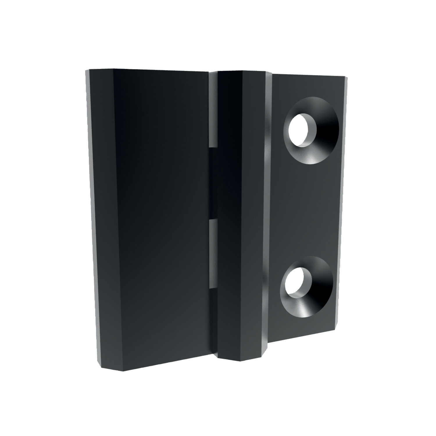 Surface Mount - Leaf Hinges Rear mounting external hinges. Chrome and black coated available. For plain/flush mounted doors.