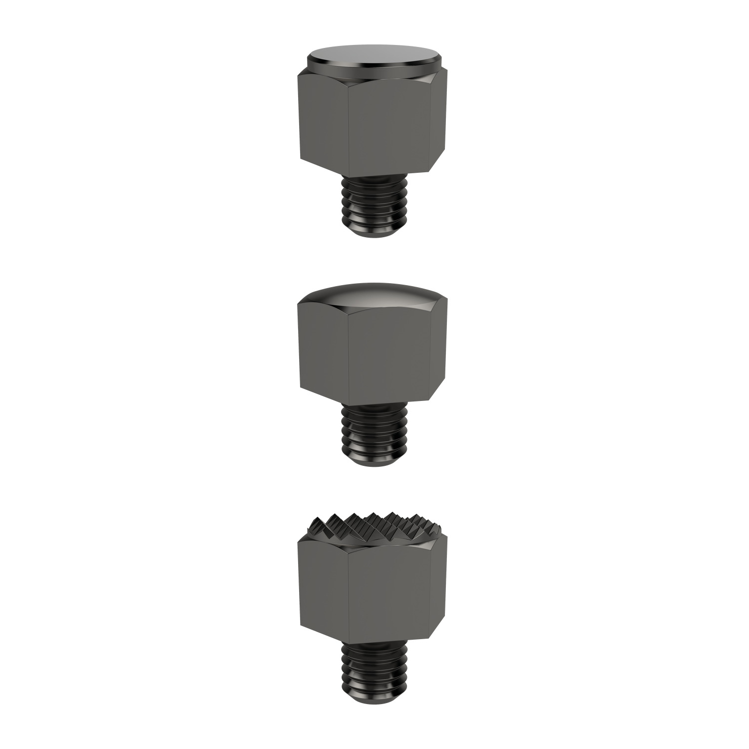 Threaded Rest Buttons Male thread screwed rest buttons made from blackened steel. For use as seats, stops and thrust pads in jugs and fixtures