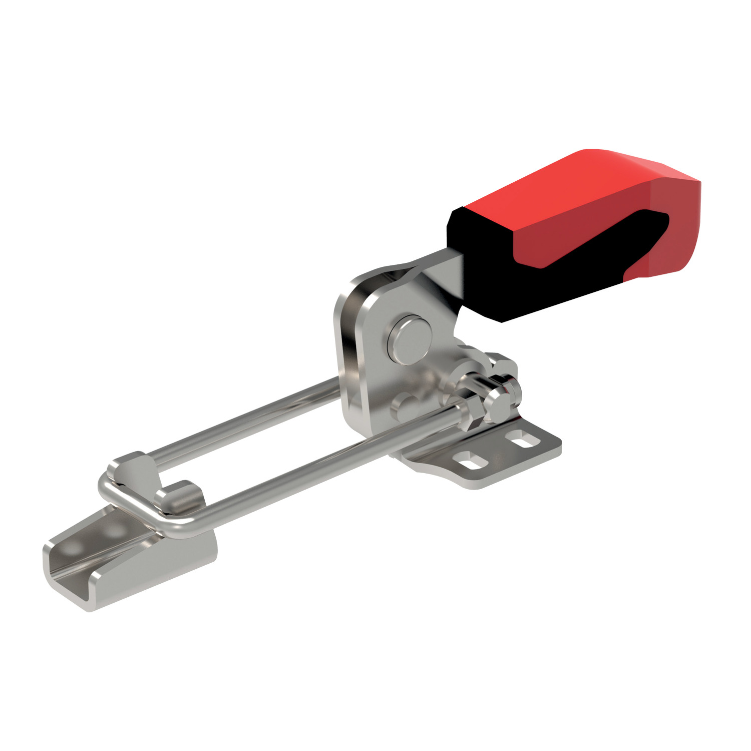 Product 41805.4, Latch Type Toggle Clamps stainless - horizontal acting - safety button / 