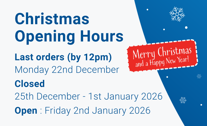 Christmas Opening Times banner