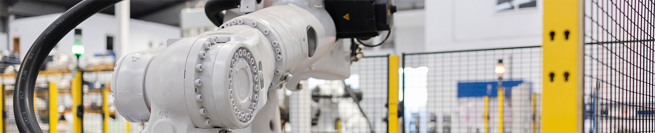 close up of a machine in a warehouse