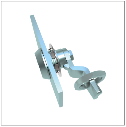 side view of cam latch