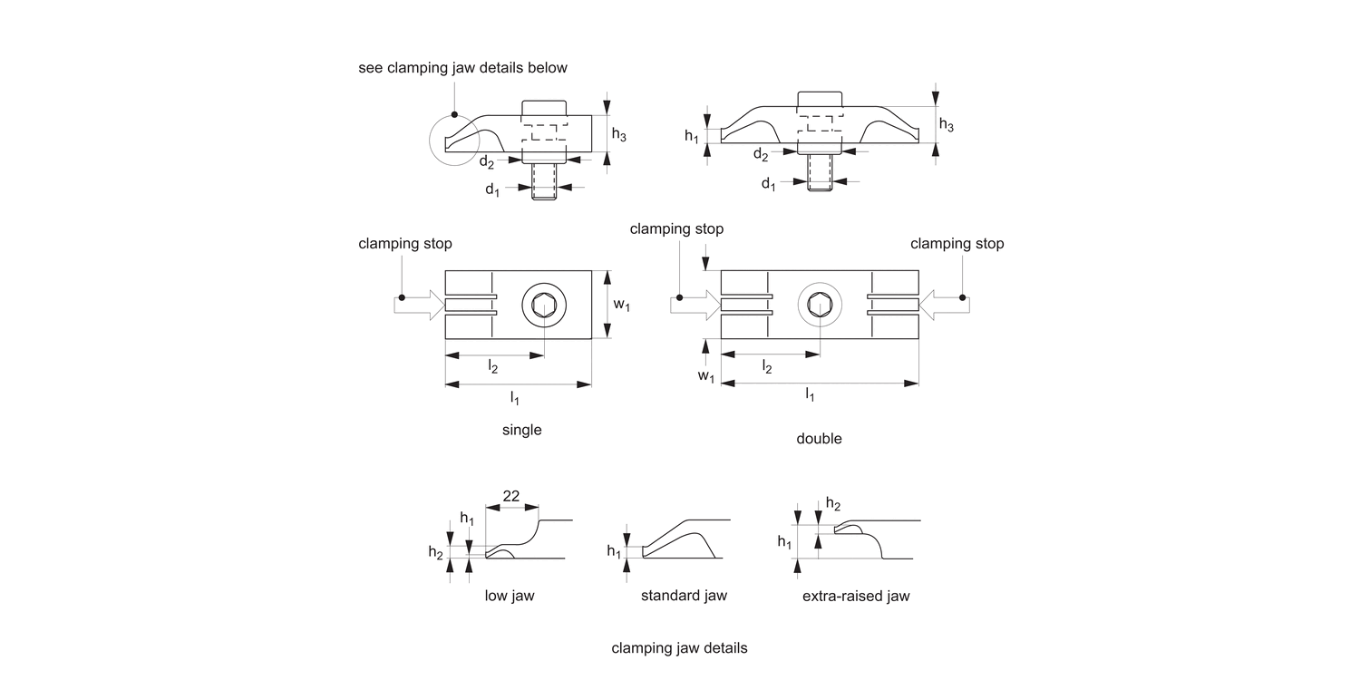 11082 1.0 Ton Fixed Stops