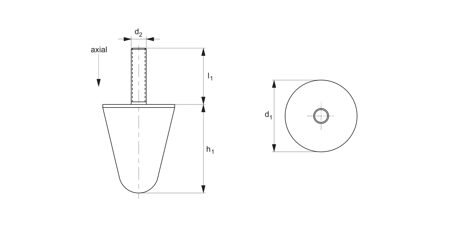 61240 Anti-vibration Cones male
