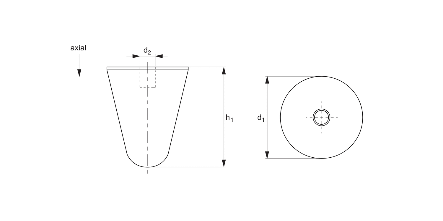 61242 Anti-vibration Cones female