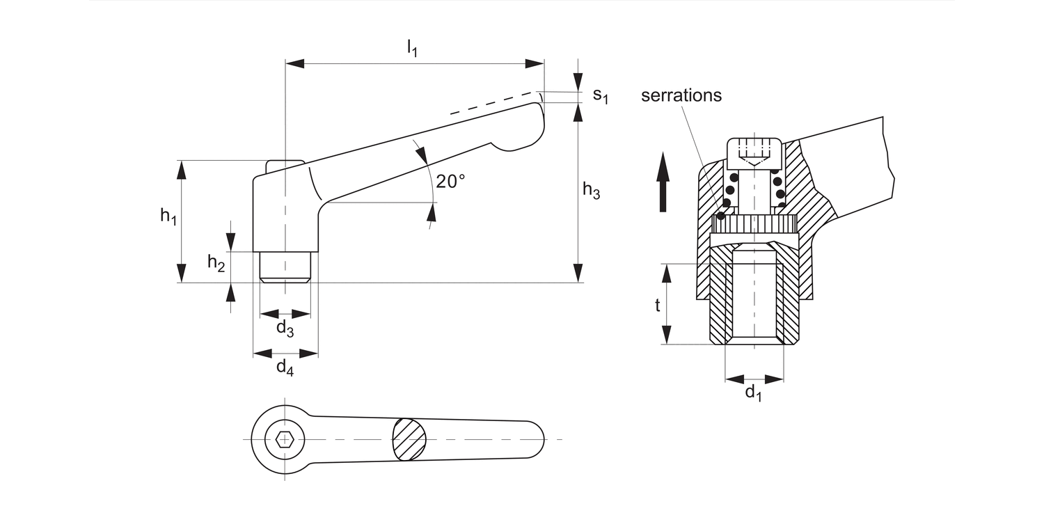 74380 Adjustable Clamping Lever