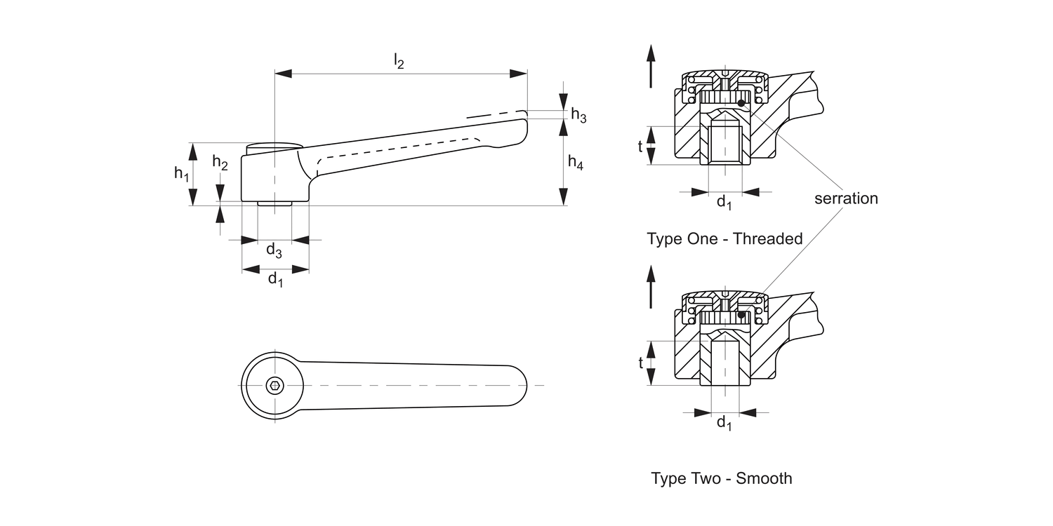 74490 Adjustable Clamping Levers