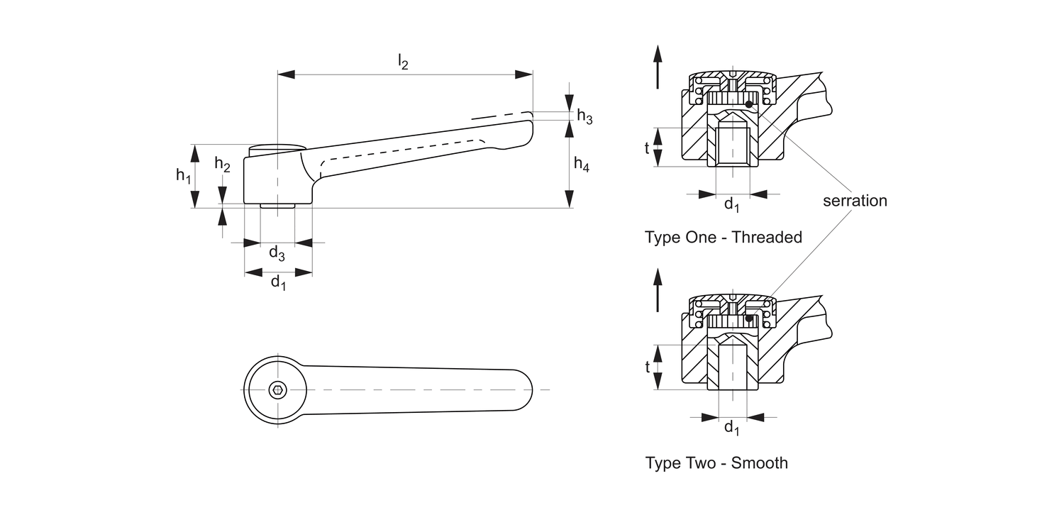 74492 Adjustable Clamping Levers