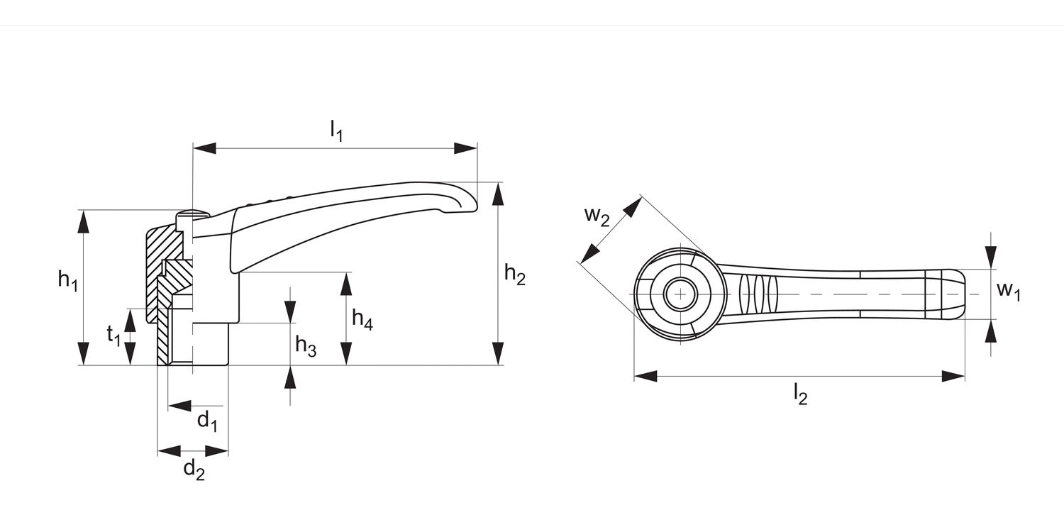 74760 Adjustable Clamping Levers
