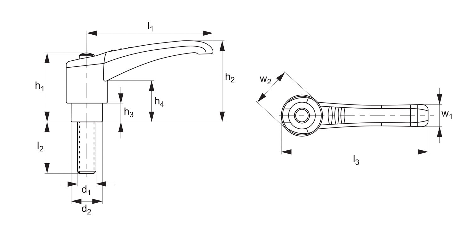74780 Adjustable Clamping Levers