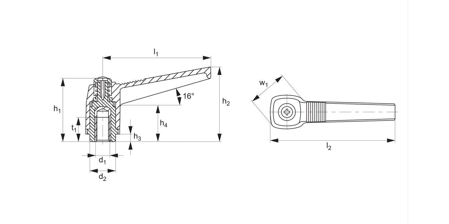 74800 Adjustable Clamping Levers