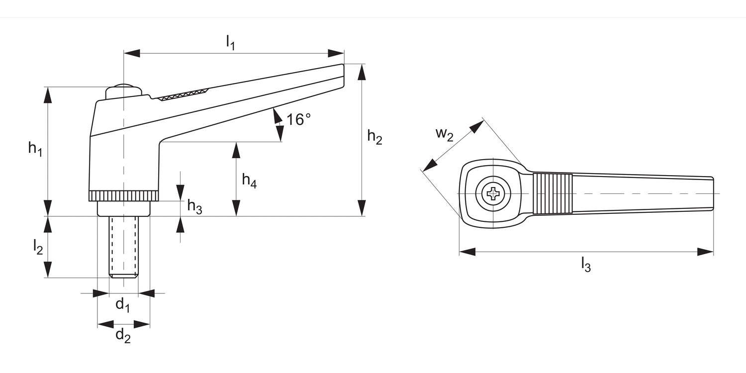 74820 Adjustable Clamping Levers