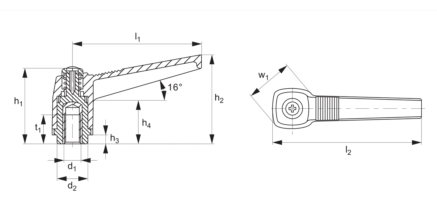 74830 Adjustable Clamping Levers