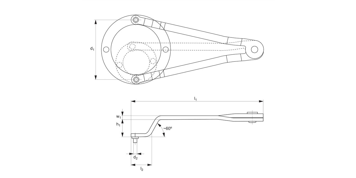 94002 Adjustable Pin Face Spanner - Off set
