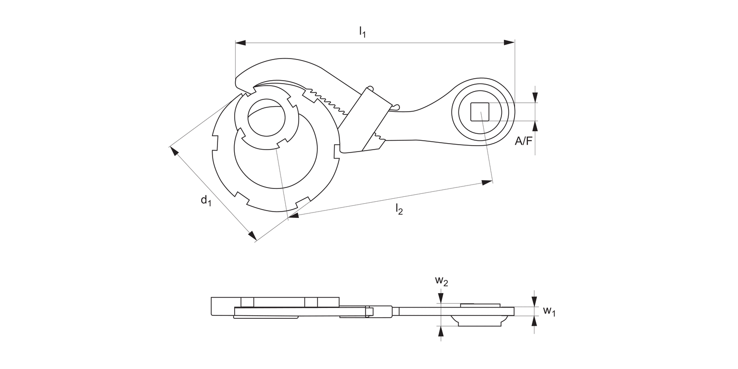 95105 Adjustable Hook Spanner