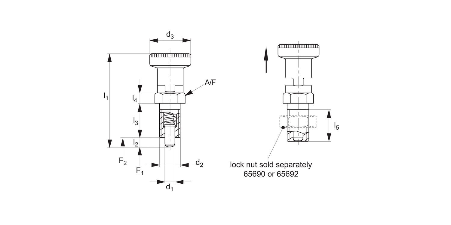 32712 Index Plunger - Pull Grip