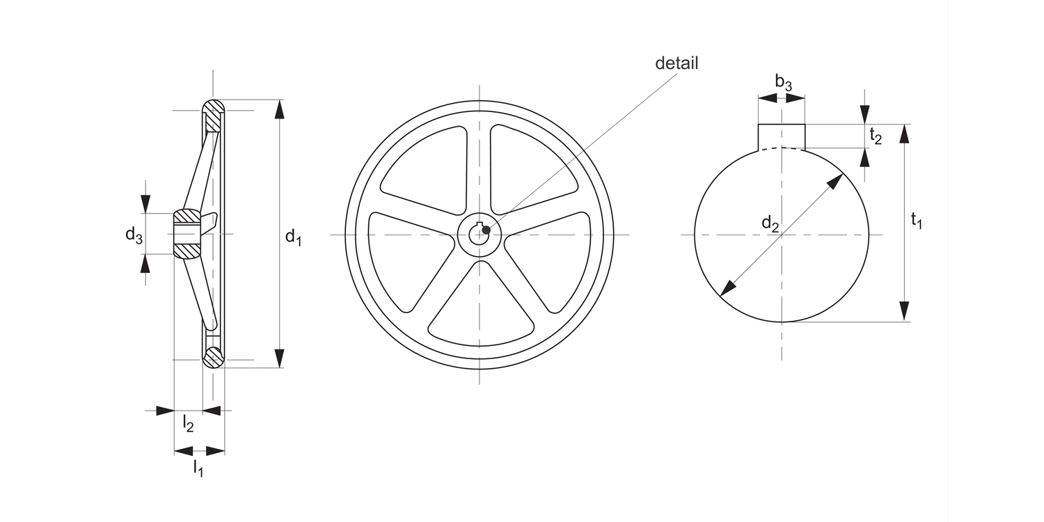 77120 Aluminium Handwheels
