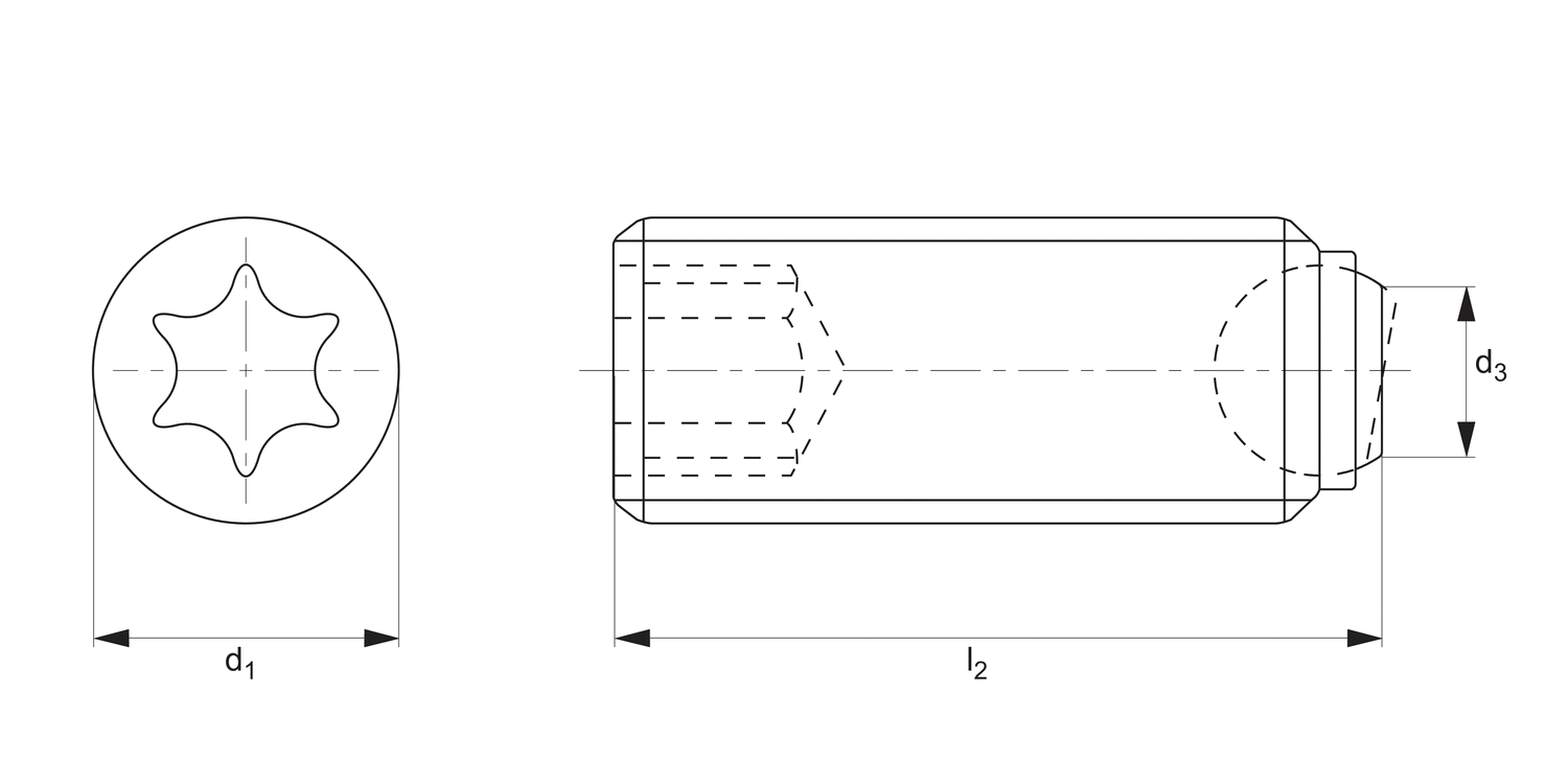 34048 Thrust Screws - Headless -Torx drive