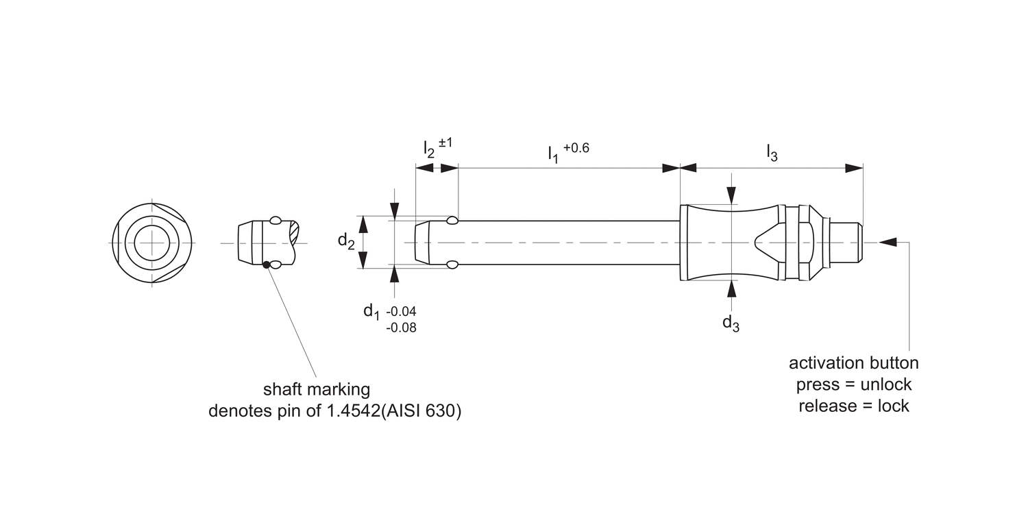 33194.1 Ball Lock Pins - Contoured Handle