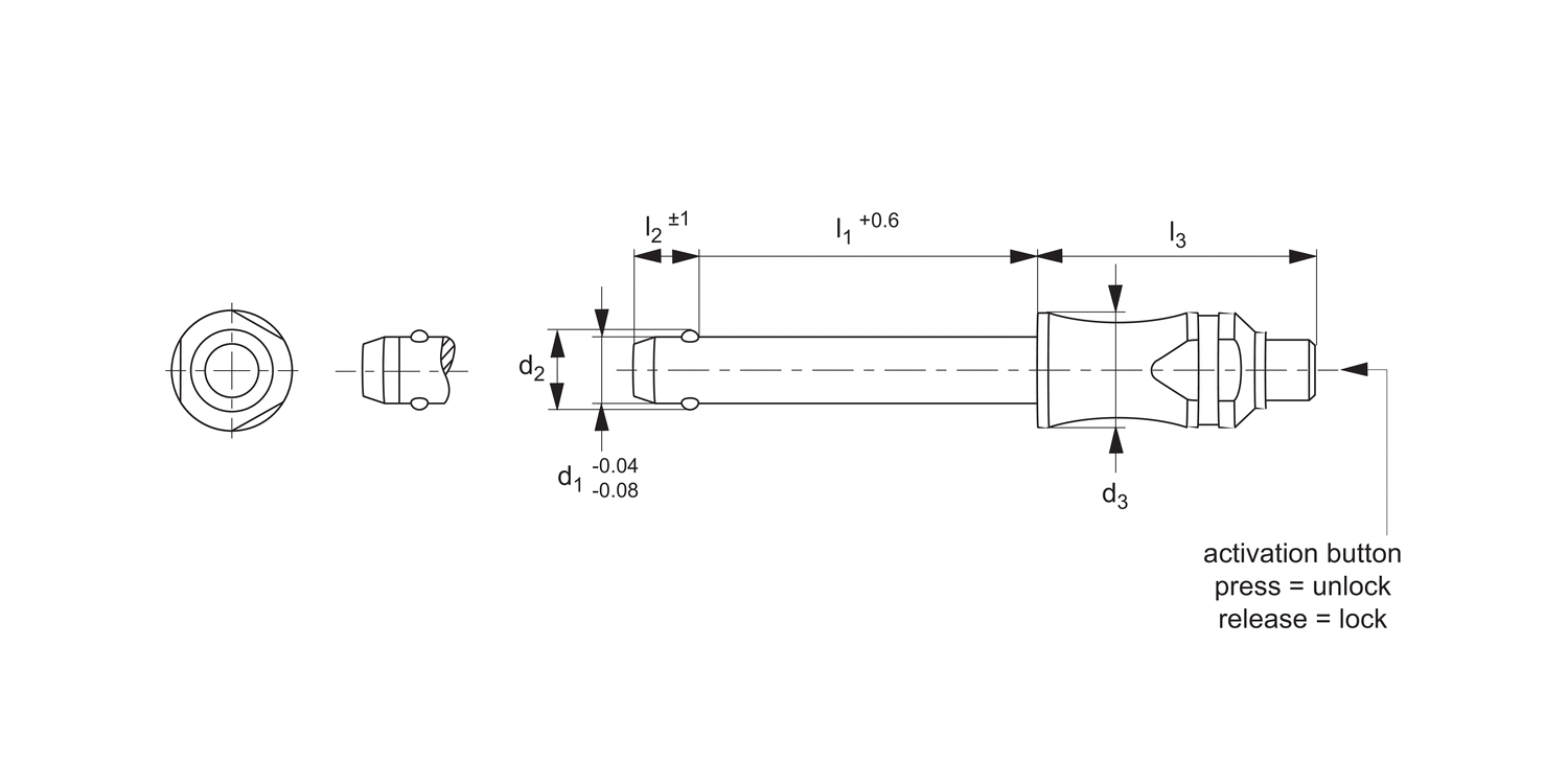 33196 Ball Lock Pins - Contoured Handle