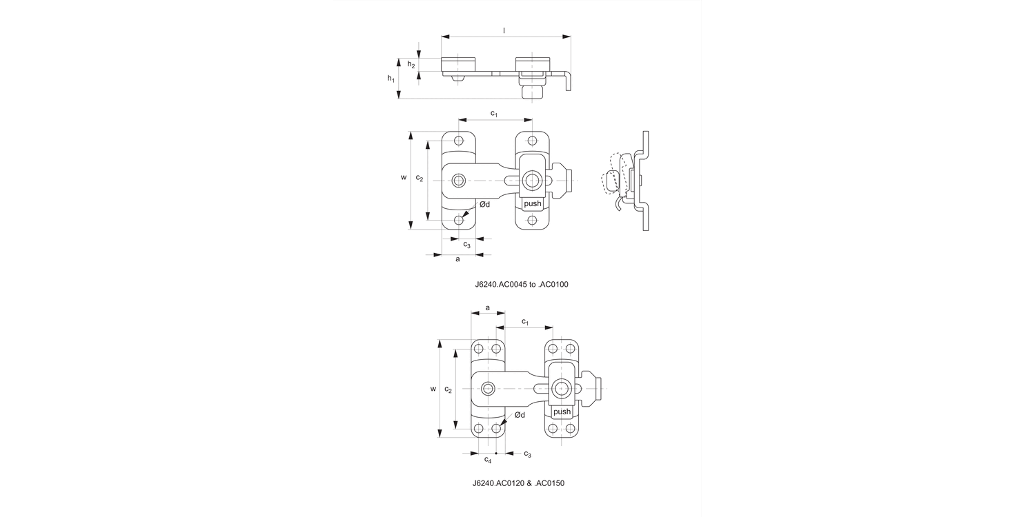 J6240 Bar Latches