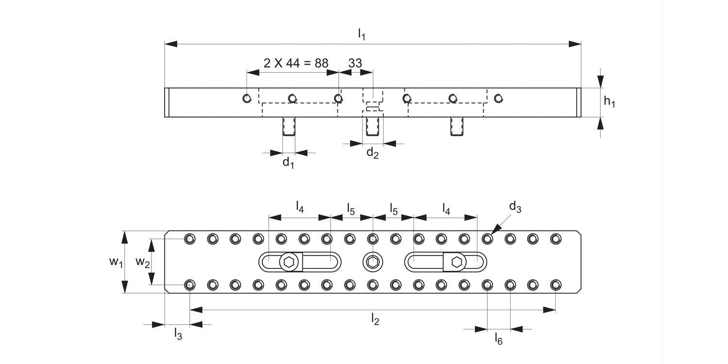 11046 Base Plates Finger - Long