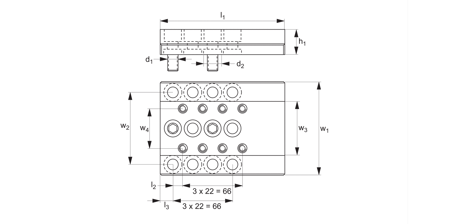 11045 Base Plates Finger - Short
