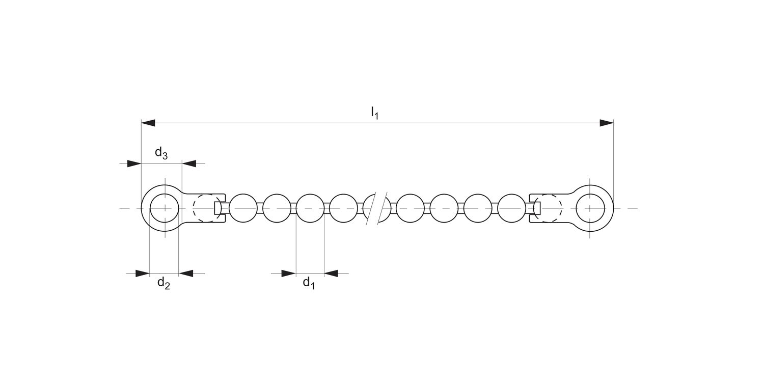 33272 Lanyard - Bead Chain