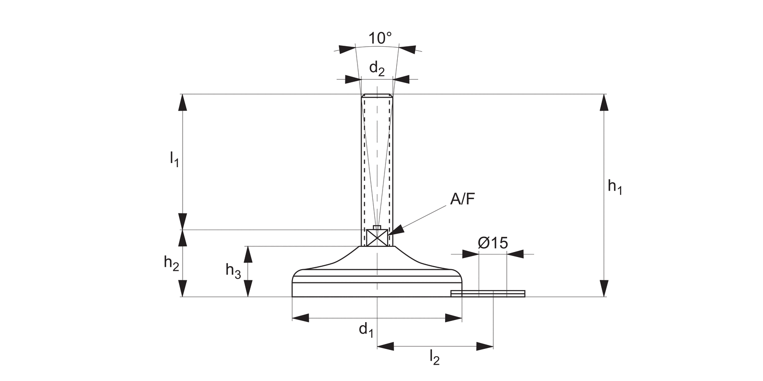 34704 Steel Levelling Feet steel