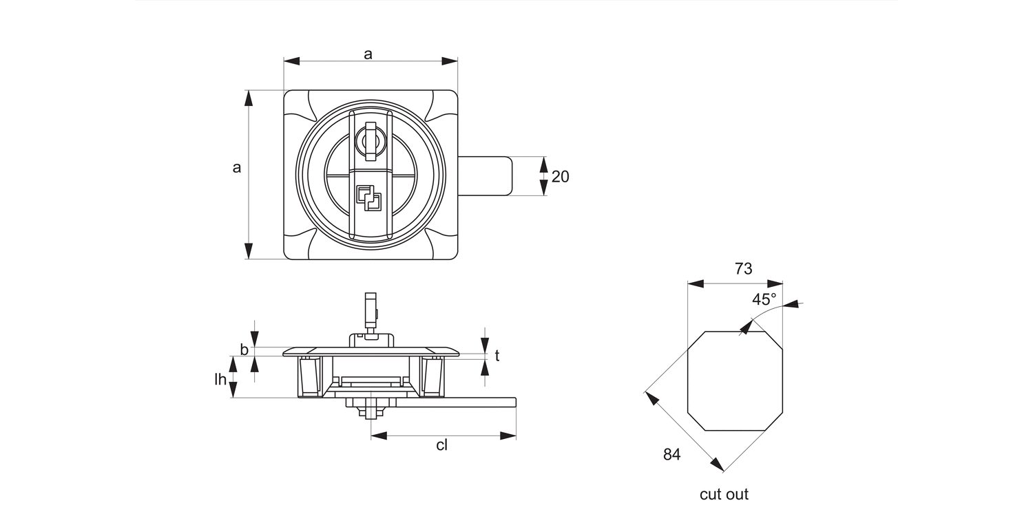 B4510 Cabinet Lock - Snap in