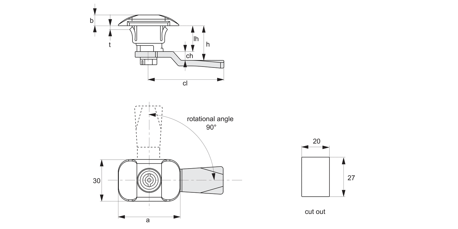 A1010 Cam Latches - Snap on