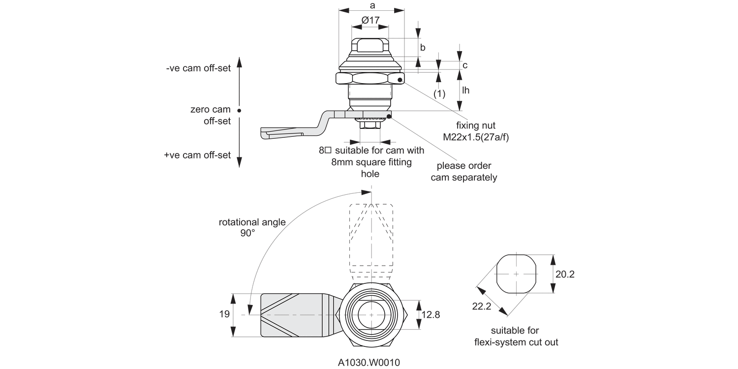 A1030 Cam Latches - Flexi-System