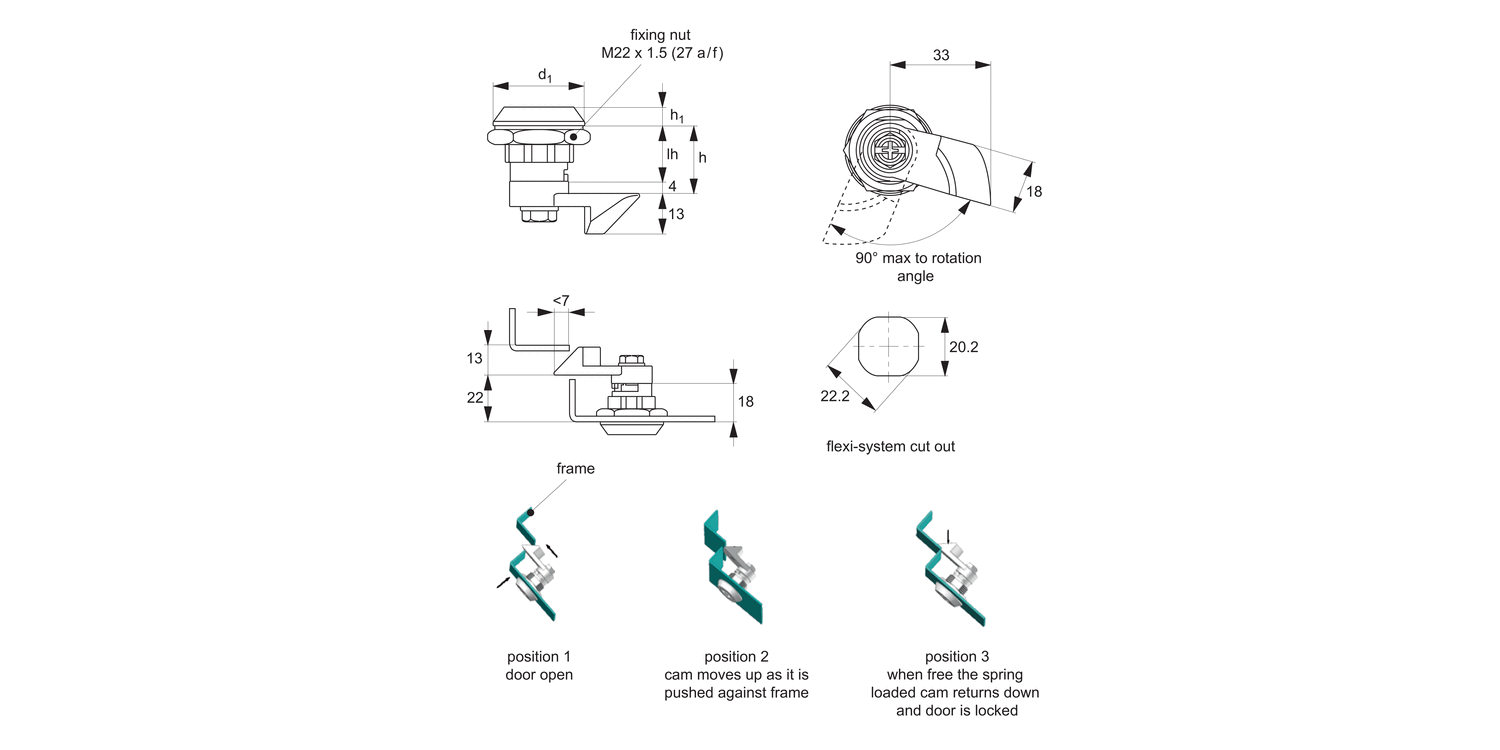 A1041 Cam Latches - Flexi-System