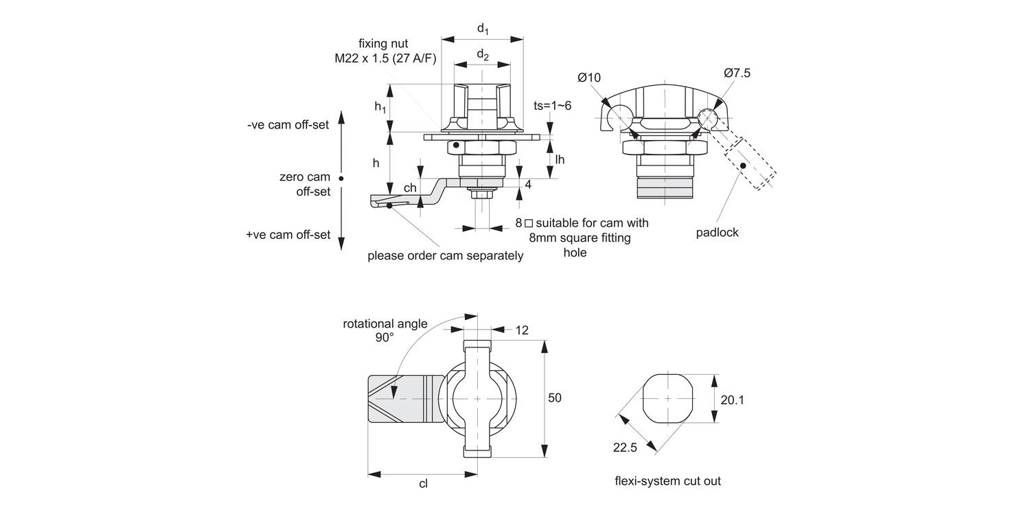 A1161 Cam Latches - Flexi-System