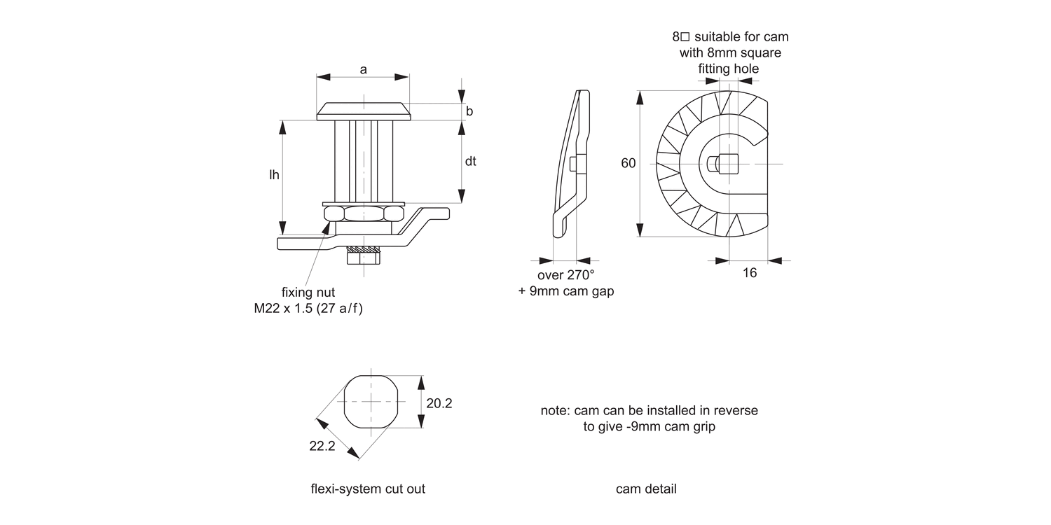 A1241 Cam Latches - Flexi-System