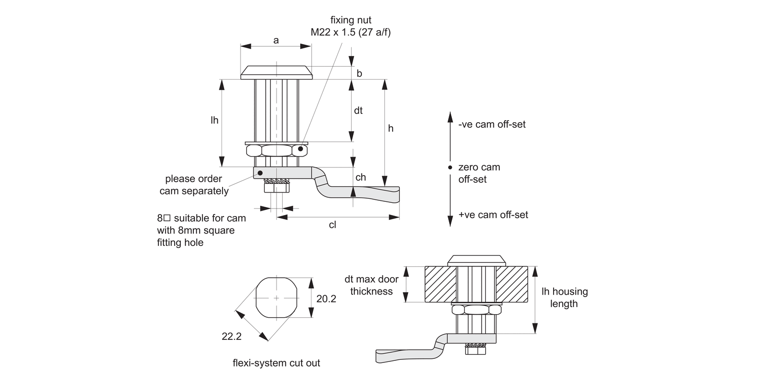 A1251 Cam Latches - Flexi-System