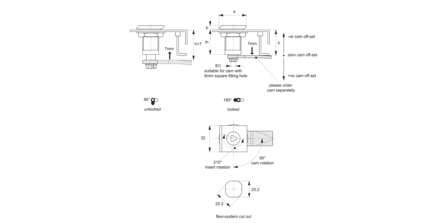 A1620 Compression Latches - Flexi-System